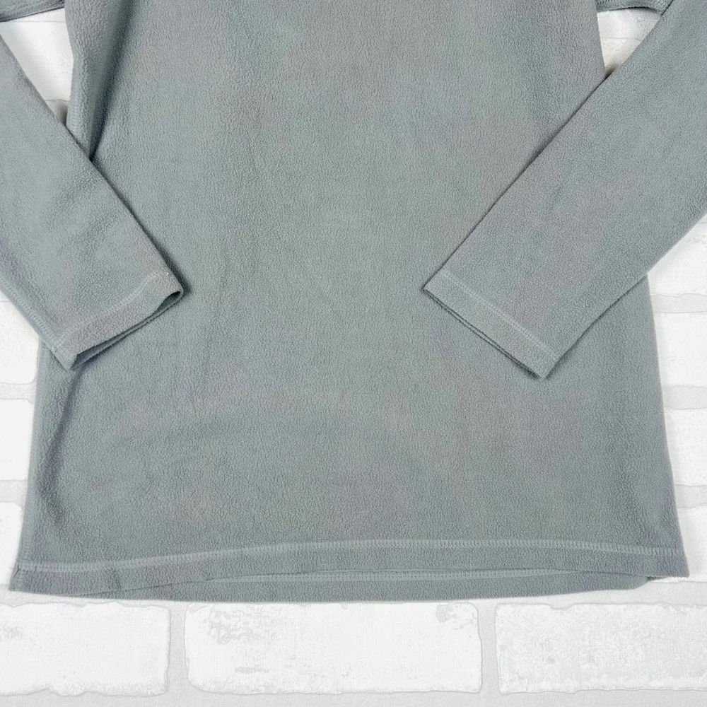 XTEK Womens Gray Quarter Zip Fleece Pullover Mock‎ Neck Active Top Size M